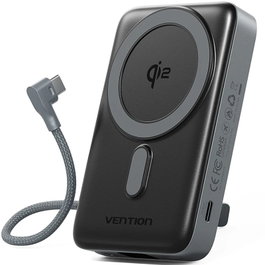 Vention Powerbank Inalámbrico 10000mAh 35W Gris FKHH0